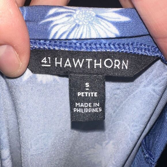 41Hawthorn Stitchfix blue flowy floral sleeveless Sp blouse - Picture 3 of 3